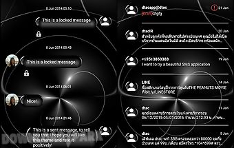 Sms messages spheres black
