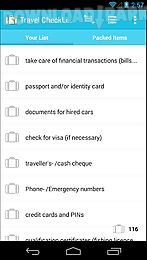 travel checklist