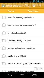 travel checklist