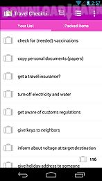 travel checklist