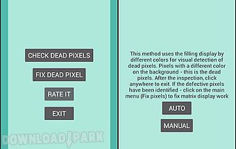 Dead pixels test and fix