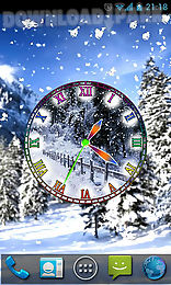 winter snow clock