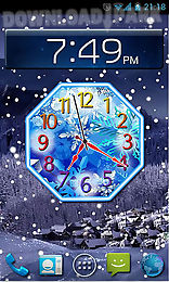 winter snow clock