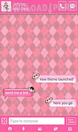sock monkey pink go sms theme