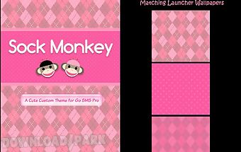 Sock monkey pink go sms theme