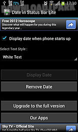 date in status bar