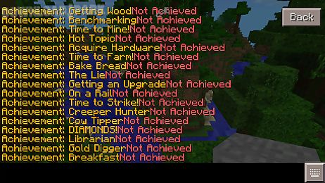 achievements for minecraft pe