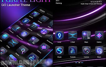 Purple light go launcher theme