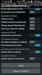 note 2 hidden settings