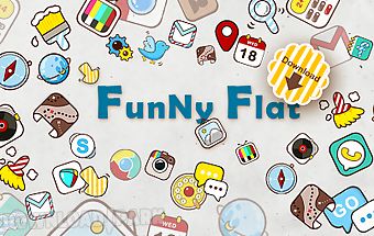 Funny flat go launcher theme