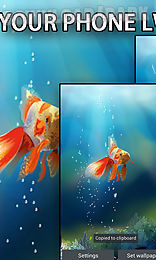 goldfish in your phone live wallpaper