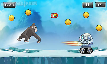 jumping angry ape