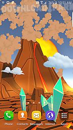 cartoon volcano 3d