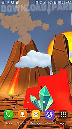 cartoon volcano 3d