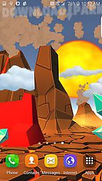 cartoon volcano 3d