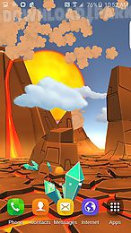 cartoon volcano 3d