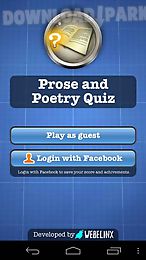 prose and poetry quiz free