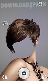 woman hair style photo montage