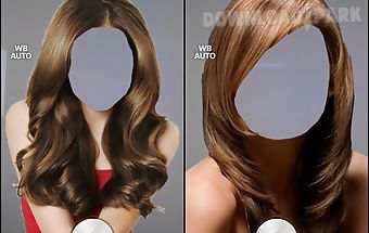 Woman hair style photo montage
