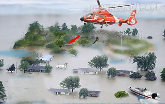Army helicopter flood rescue