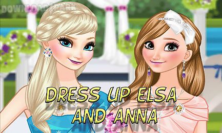 dress up elsa and anna the wedding