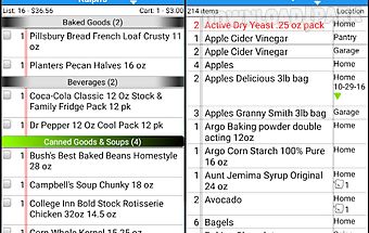 Grocery tracker shopping list