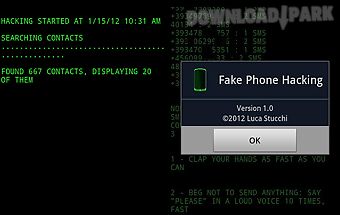 Fake phone hacking