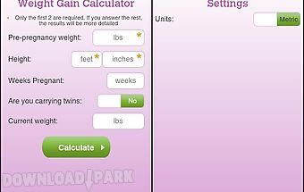 Pregnancy weight calculator