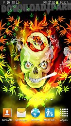 skull smoke weed parallax lwp