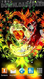 skull smoke weed parallax lwp