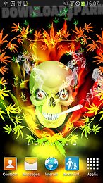 skull smoke weed parallax lwp