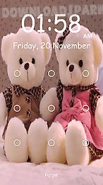 teddy bear pattern lock screen